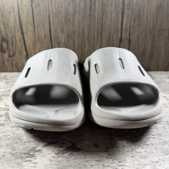 Hoka One One Womens Ora Recovery 3 Gray Open Toe Slip On Slide Sandals Size 7 - Picture 5 of 9